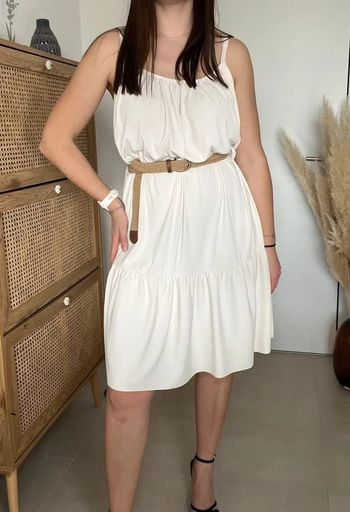 Robe d’été rose pâle/abricot