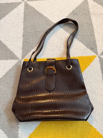Sac à mains en cuir synthétique vintage