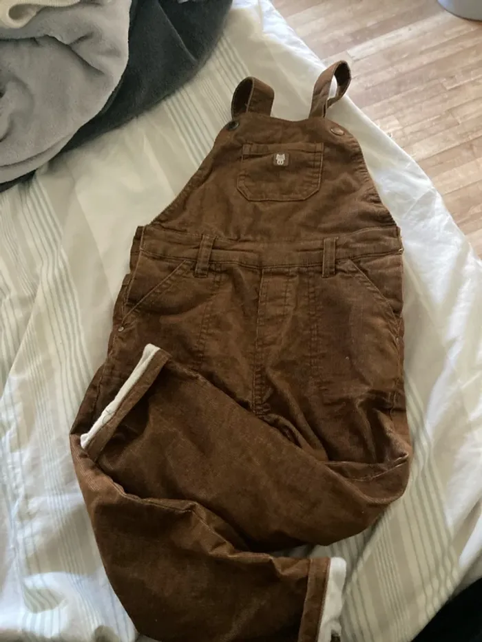 Salopette marron velour 24mois
