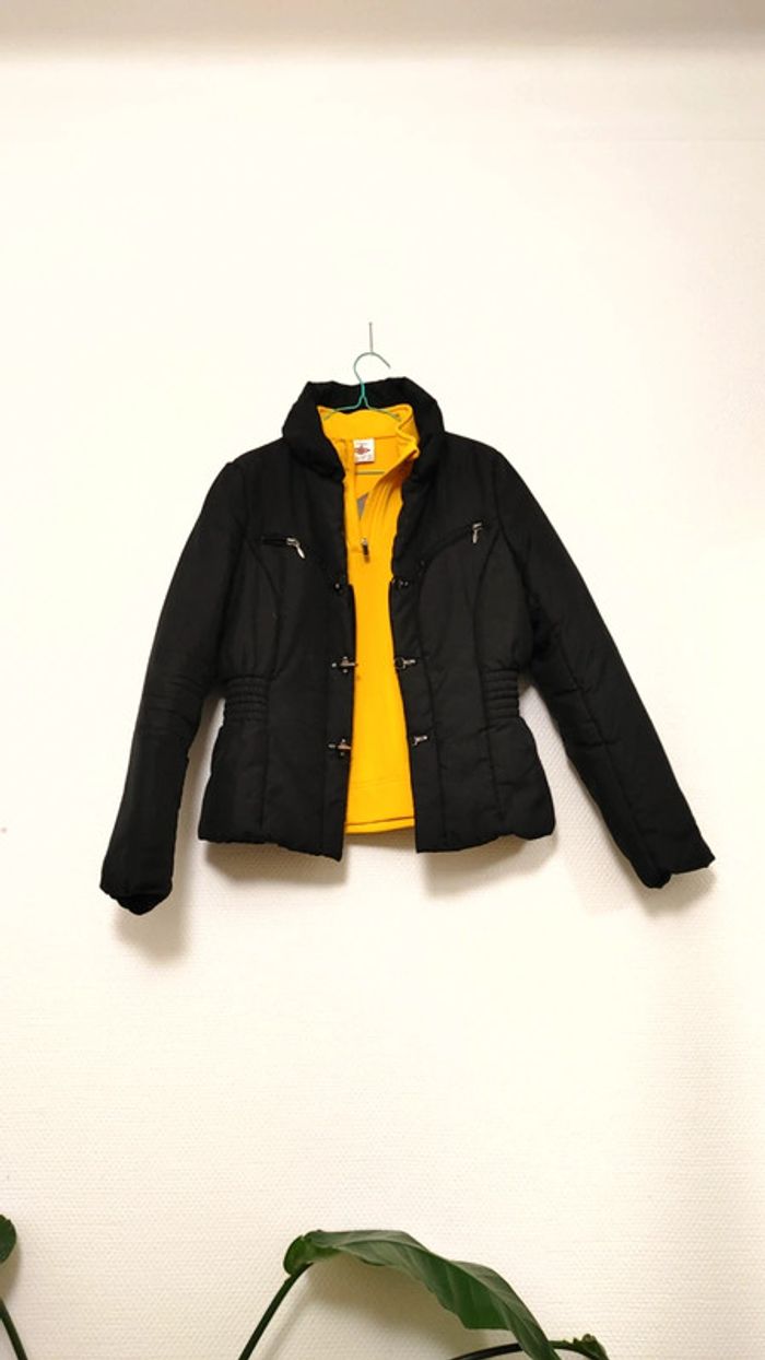 Petite veste doudoune noir cintré