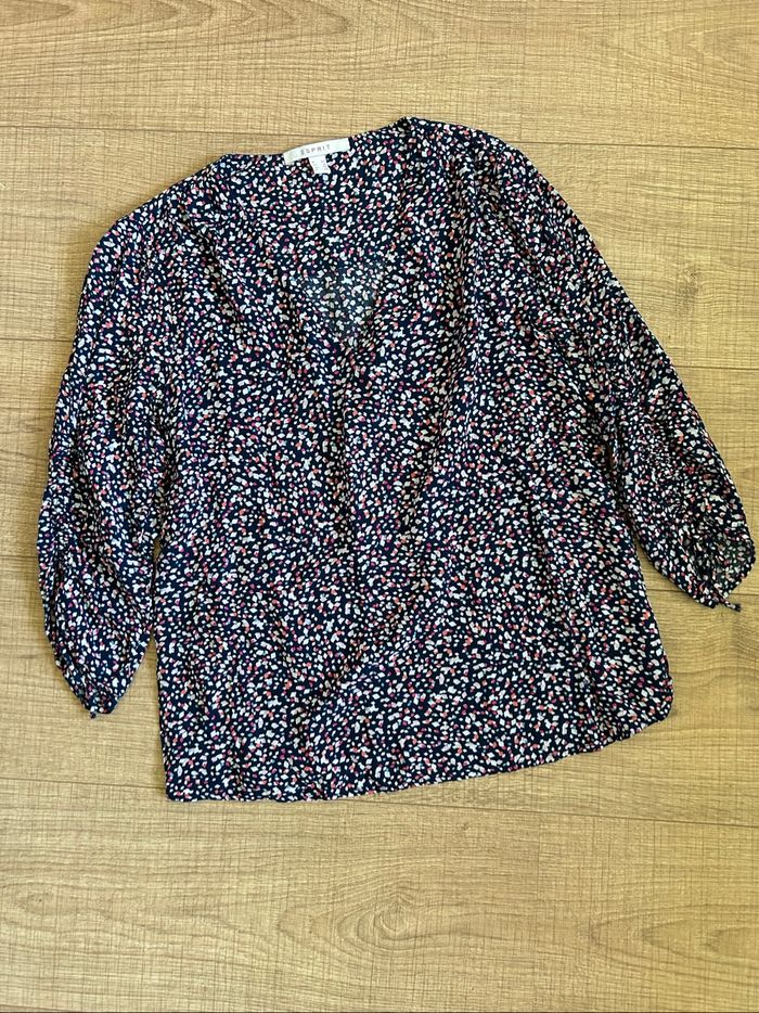 Blouse imprimée à manches courtes Esprit taille française 34 jamais portée - photo numéro 7