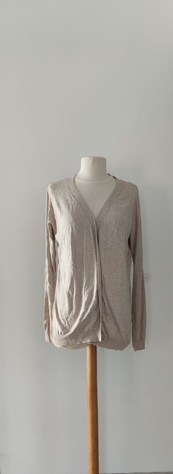 Gilet manche longue marque Kiabi taille M marron, très bon état