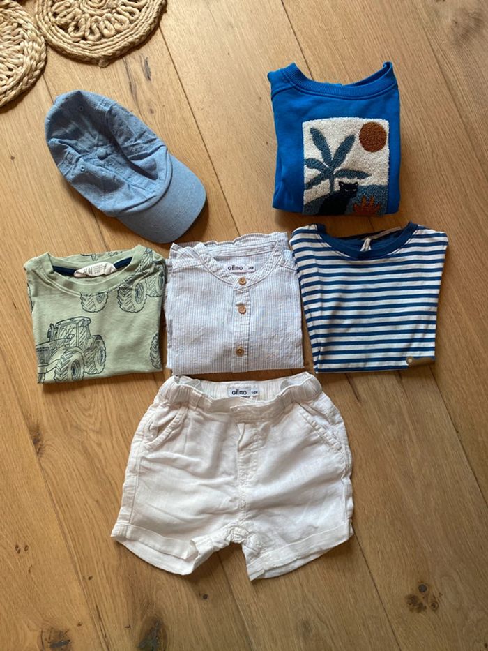 Lot vêtements garçon 24 mois et casquette