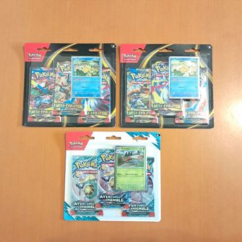 Lot pokémon scellé 3 tripacks :  2 x ME1 + 1 × EV9