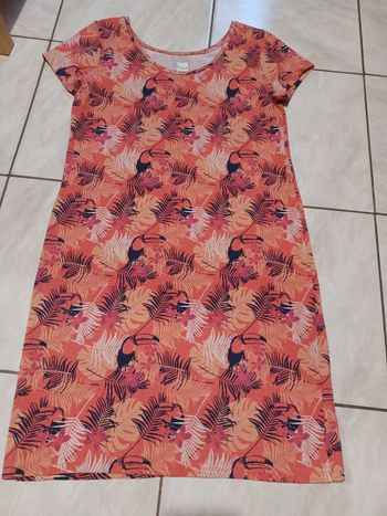 Robe corail  tropical