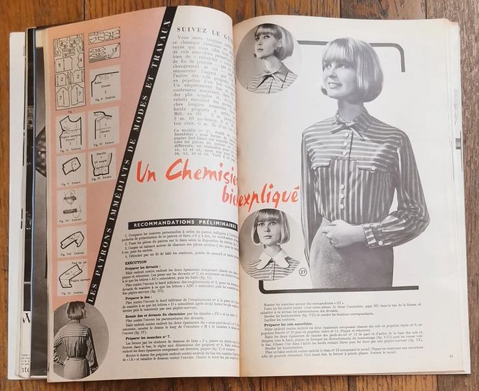 Ancien magazine Modes et travaux 1964 avec 3 patrons + supplément n°758 vintage - photo numéro 7