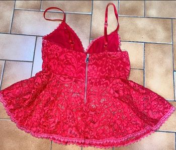 Haut bretelles rouge s 