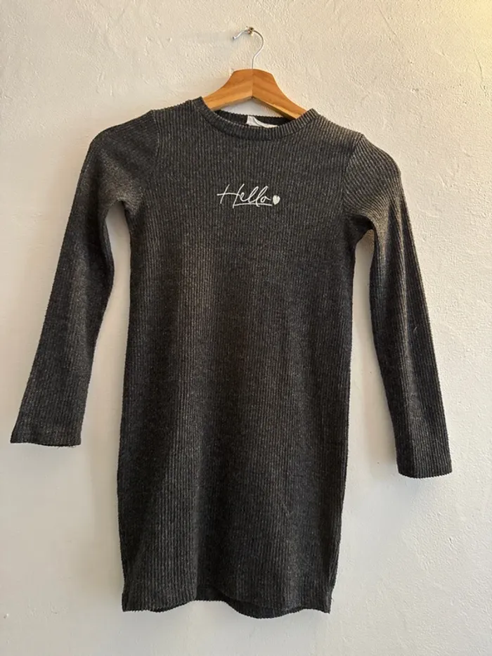 Robe grise 8/9 ans
