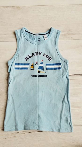 Vêtement garçon tee-shirt débardeur bleu Okaïdi 6 ans