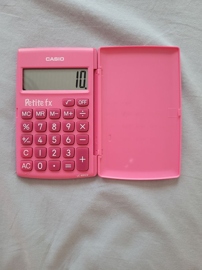 Calculatrice Casio petite fx rose Primaire - photo numéro 2