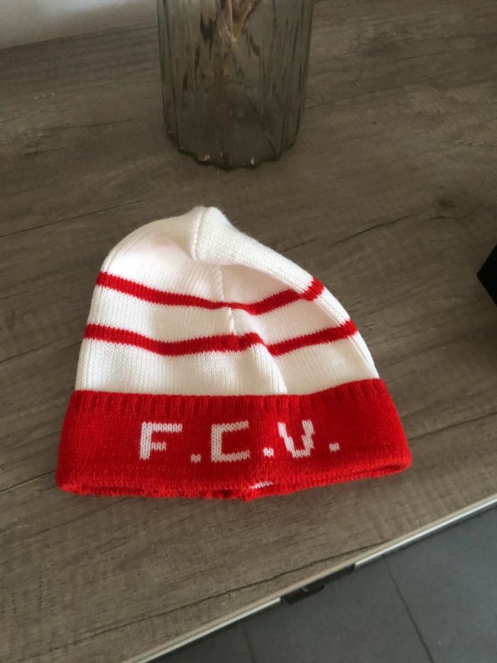 Bonnet enfant rouge et blanc