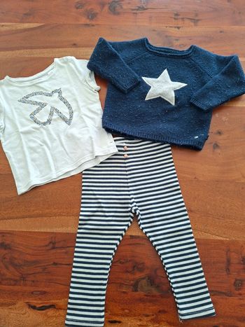 Lot pull, t-shirt et legging 24 mois