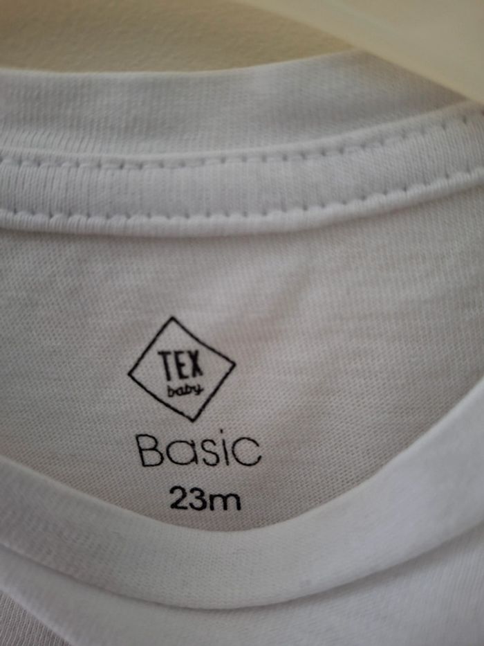 t-shirt manches longues tex baby blanc 23mois - photo numéro 2