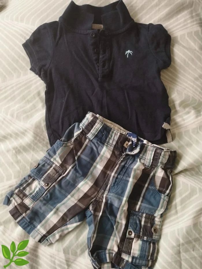 Ensemble été garçon 9 mois Short et polo