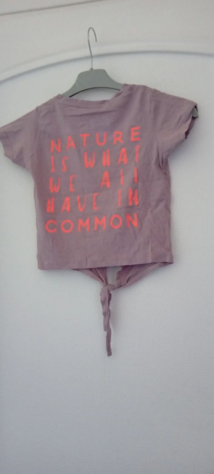 Tee-shirt à nouer thème nature mauve fille 10 ans zeeman - photo numéro 6