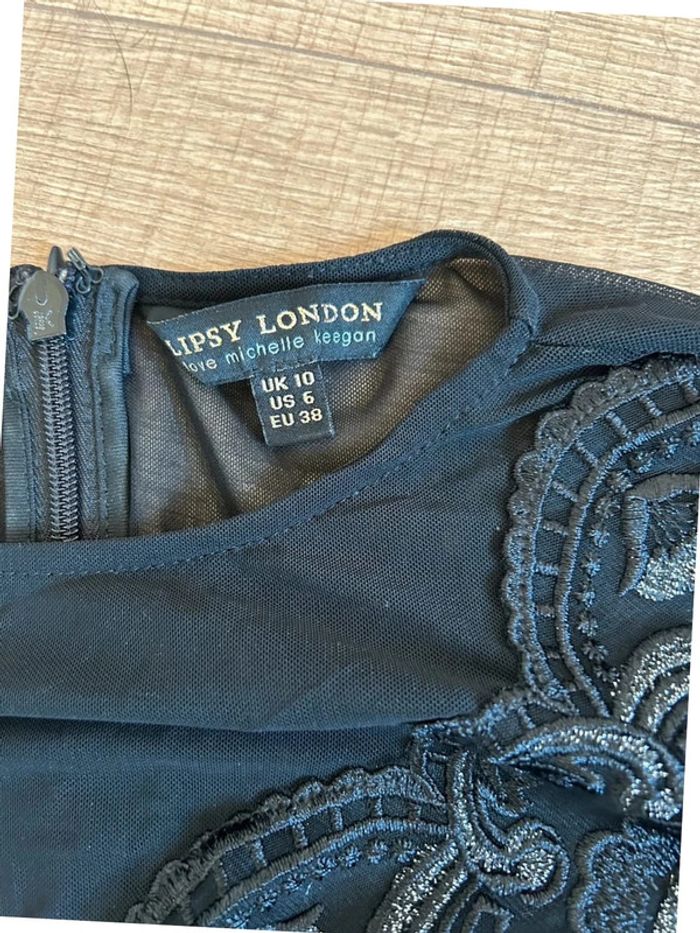 Robe noire et argentée à manches longues Lipsy London taille 38 jamais portée - photo numéro 15