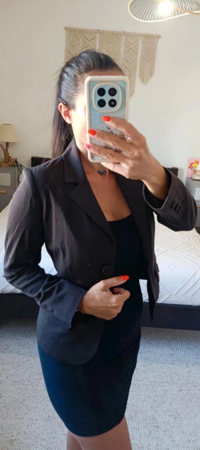 Veste blazer Caroll marron 36 3 boutons - photo numéro 3
