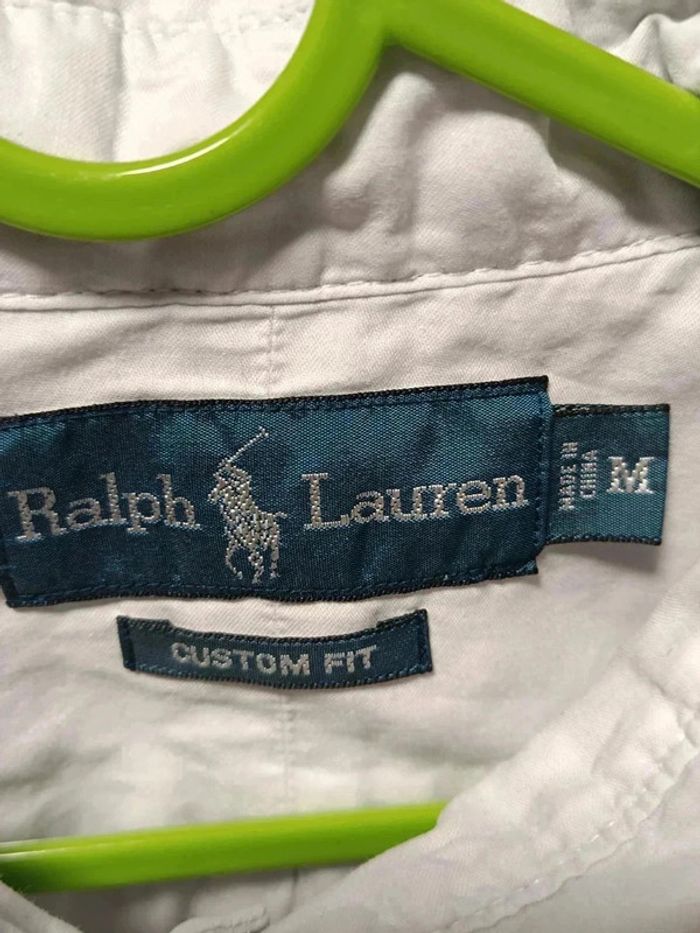 🔝 Chemise Ralph Lauren Custom Fit - Blanc Cassé (Taille M) - photo numéro 3