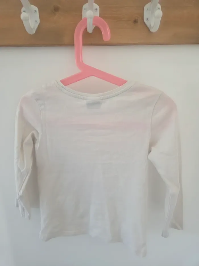 Tee-shirt manches longues 4ans tao crème - photo numéro 4