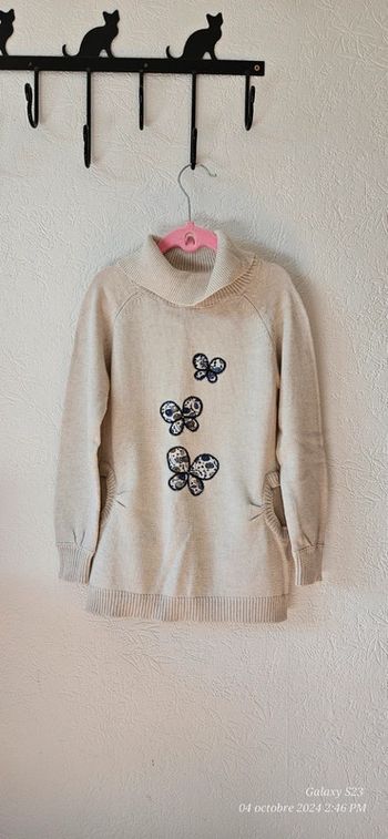 Robe pull manches longues col roulé 5A
