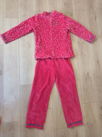 Pyjama 2 pièces polaire femme Rose Pomme