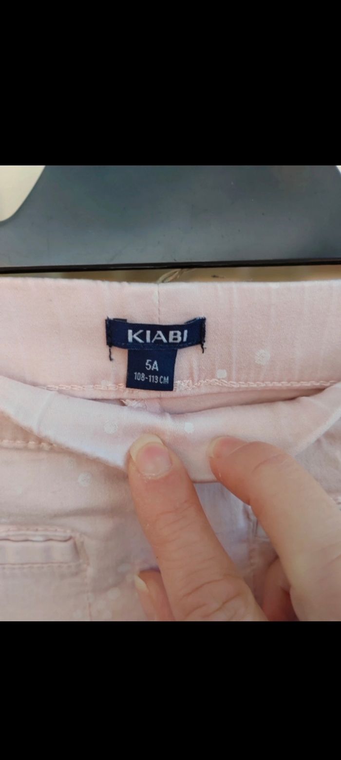 👖Pantalon slim rose à pois blanc 5 ans Kiabi - photo numéro 5