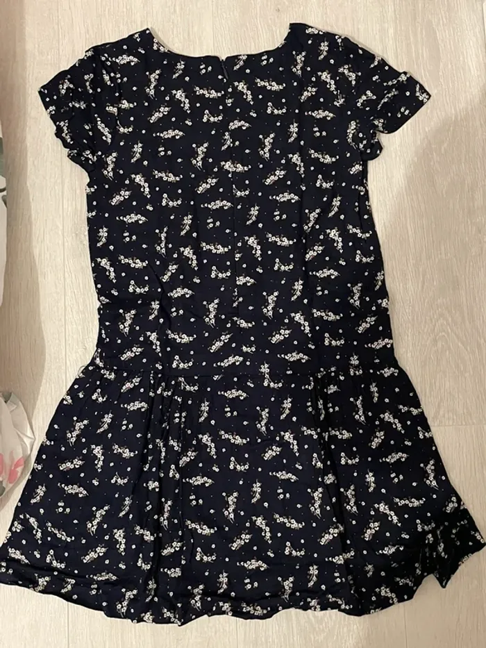 Robe a fleurs bleu marine Cyrillus - photo numéro 2