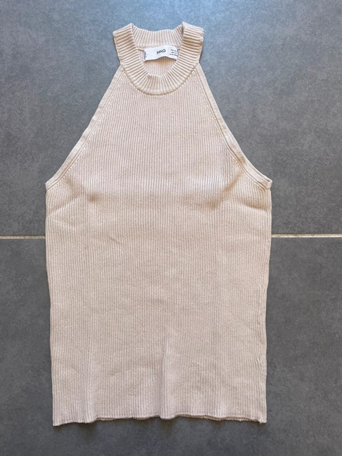 Débardeur beige MANGO
