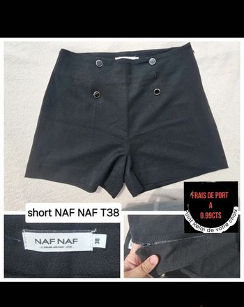 Short noir naf naf taille 38 femme