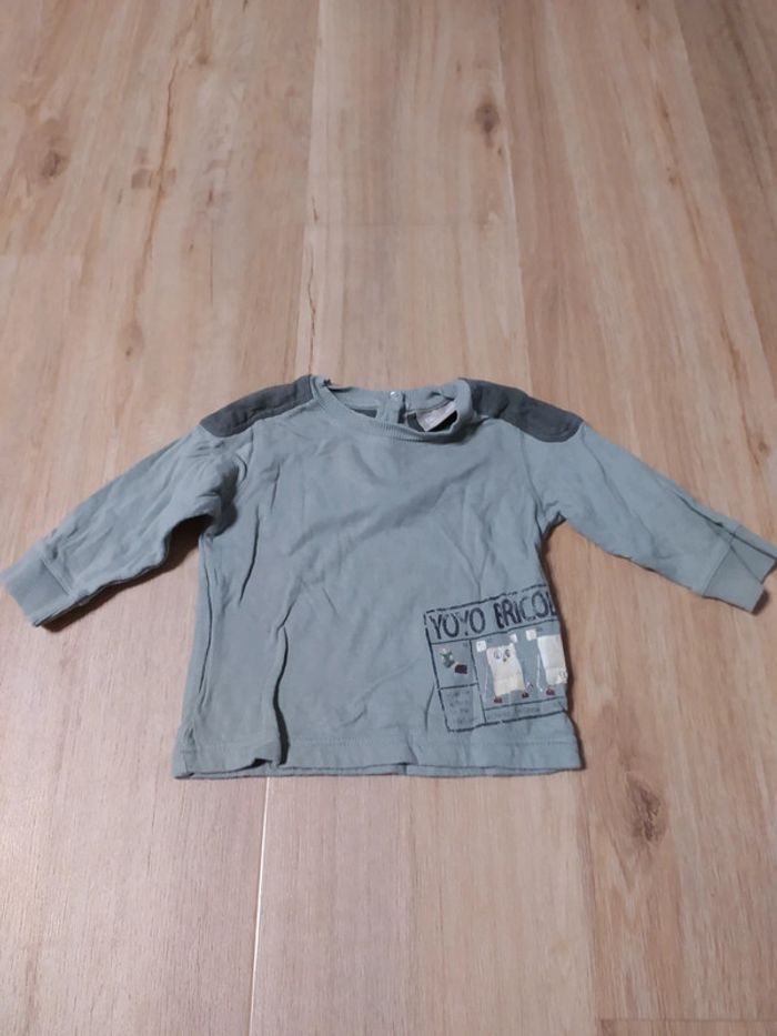 T-shirt manches longues DPAM 12 mois - photo numéro 3