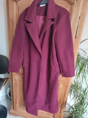 Manteau long bordeaux