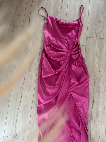 Robe longue fuschia