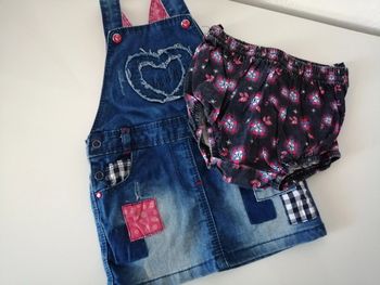 Robe en jean et bloomer 9 mois