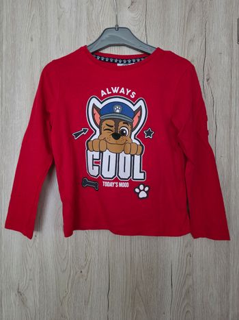 TEE-SHIRT MANCHE LONGUE PAW PATROL NICKELEDEON NEUF 6ANS
