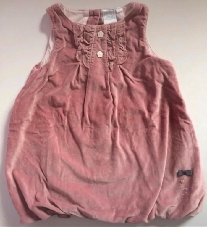 Robe ballon velours t-shirt - photo numéro 2