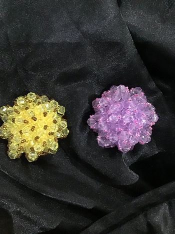 Grosses bagues fleurs vintage faites main