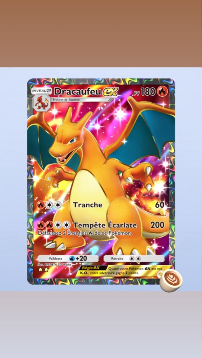 Dracaufeu full art Pokémon tcg pocket