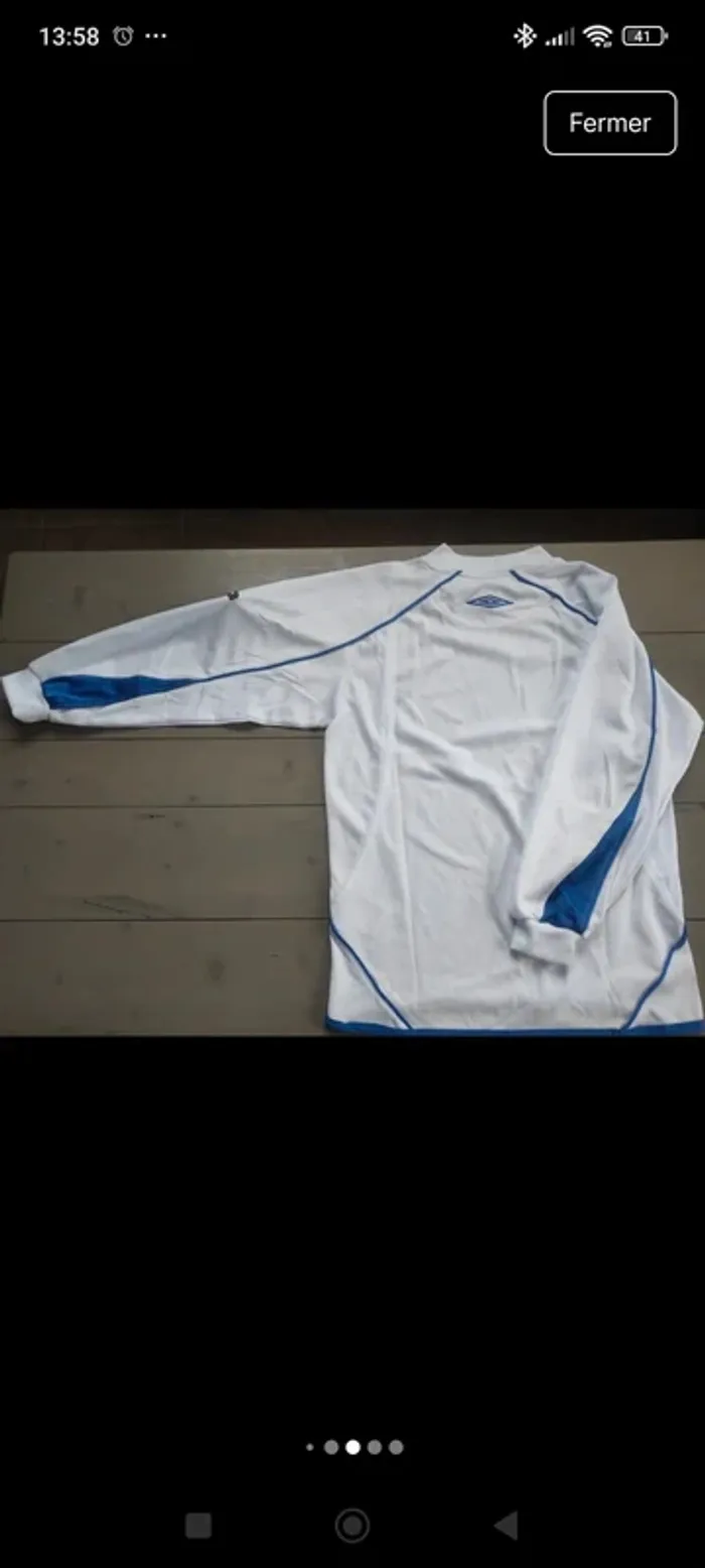 Tee shirt de foot manches longues Umbro 10 ans - photo numéro 2