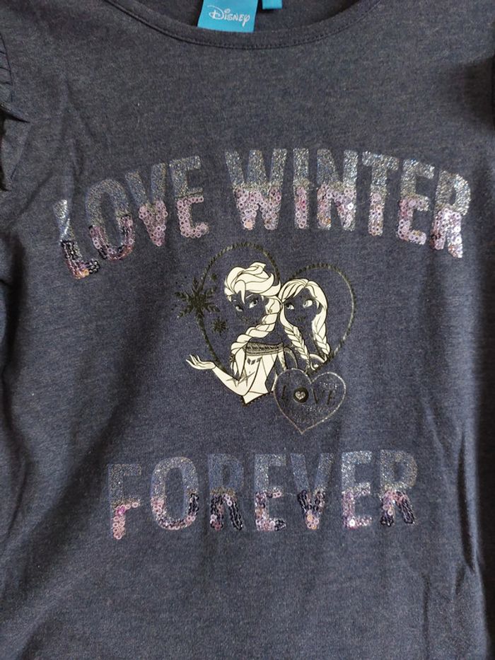 Tee-shirt Reine des Neiges 6 ans - photo numéro 2