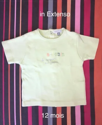 T-shirt manches courtes In Extenso 12 mois