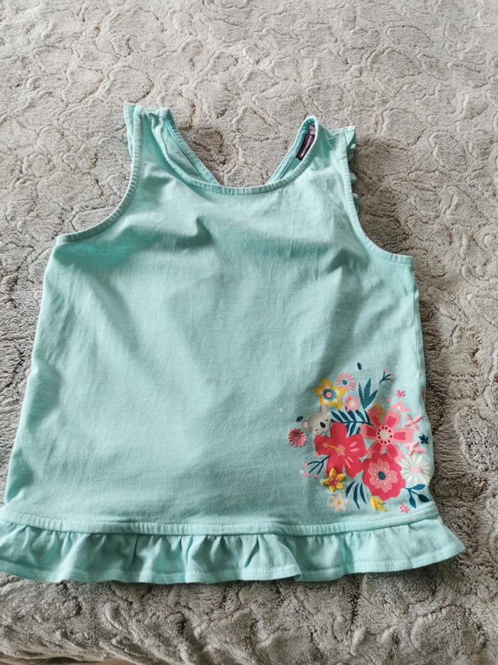 Haut bleu sans manches fille 9 ans Sergent Major