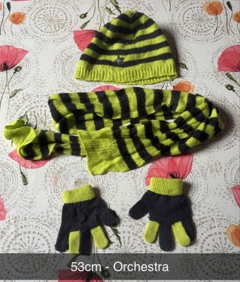 Écharpe + bonnet + gants - 53cm