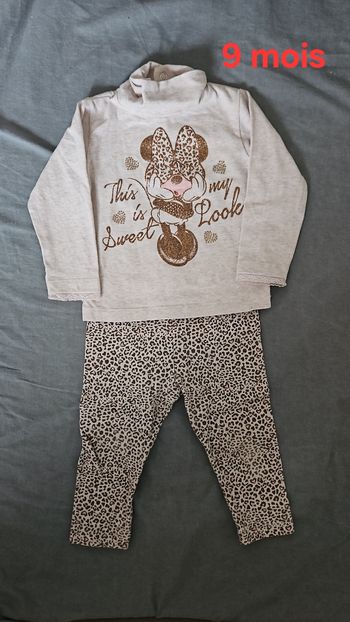 Ensemble Minnie 9 mois bébé fille