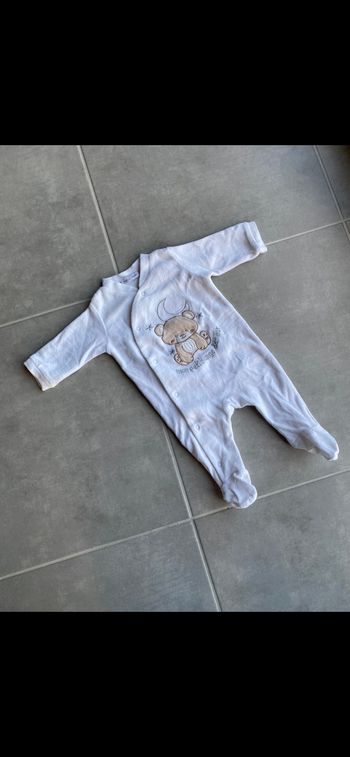 Pyjama velours Ourson mixte 3 mois