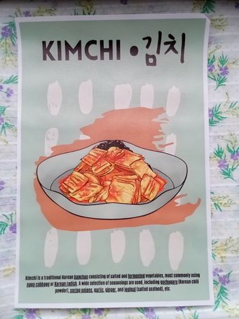 AFFICHE POSTER TOILE A4 KIMCHI COREE