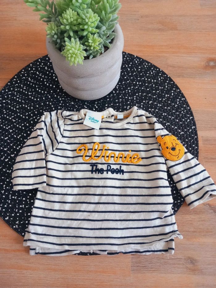 Tee-shirt Disney Winnie rayé – 1 mois