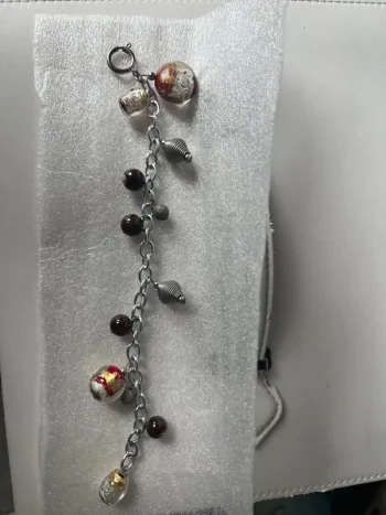 Bracelet à breloques perles Murano