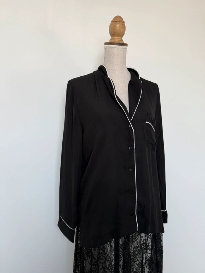 Chemise blouse camisa Overhemd Camicia blusa Camicetta folder oversize top maillot haut noir - photo numéro 3