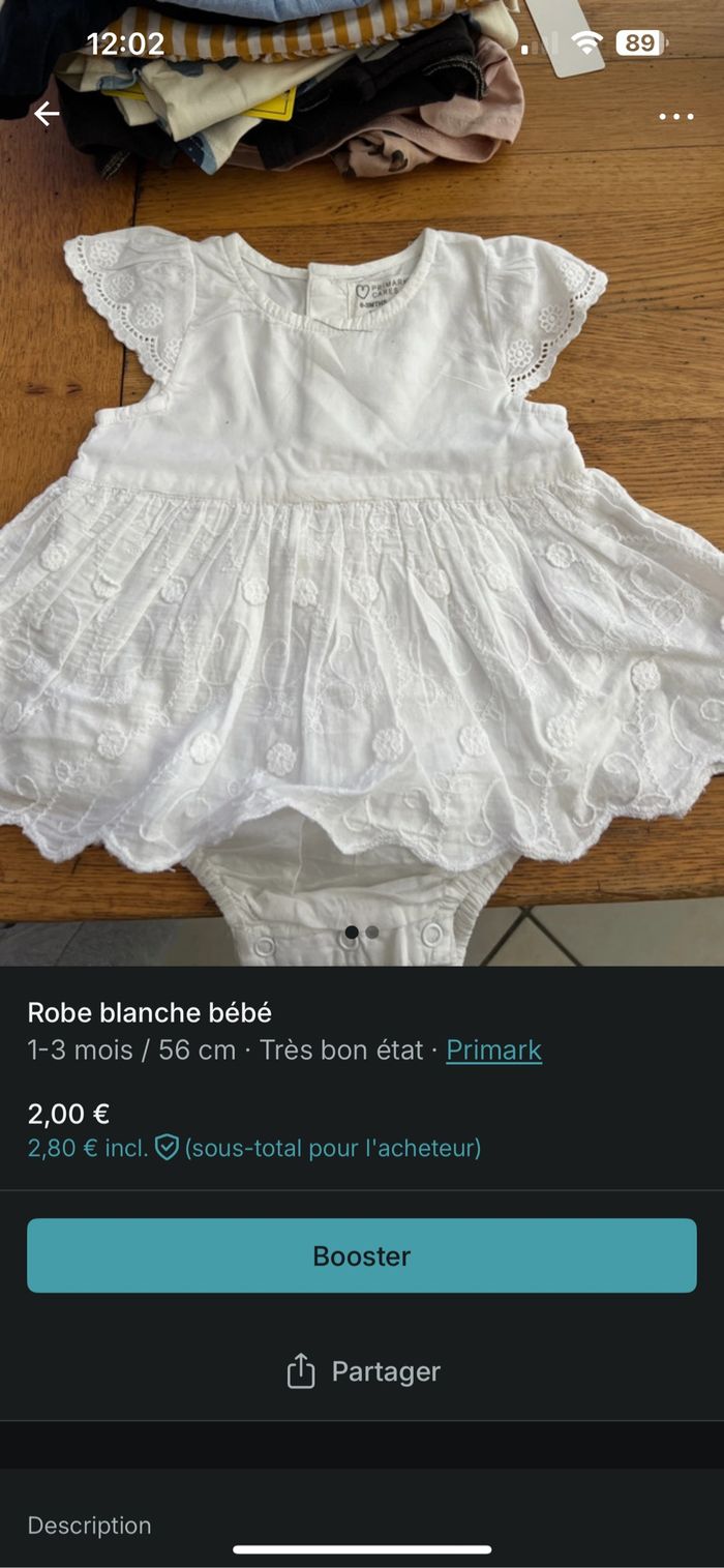 Robe bébé fille
