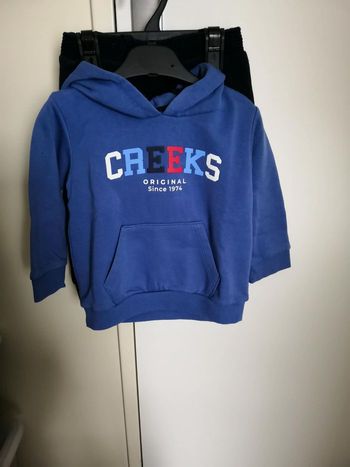 Ensemble 2 pièces (sweat à capuche Creeks + pantalon La Halle, Bleu) 18 mois (80 cm) La Halle